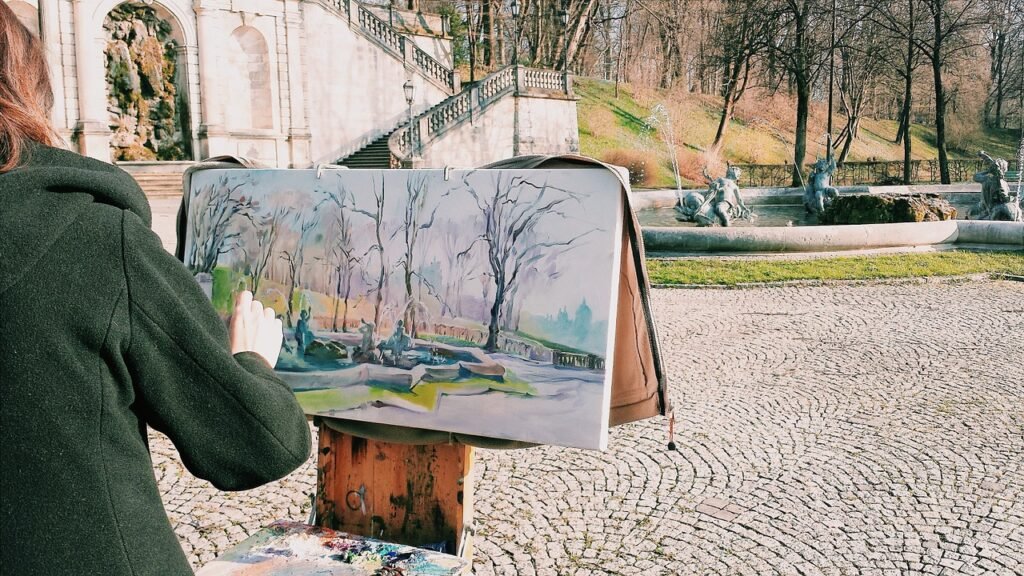 vienna, painter, fountain