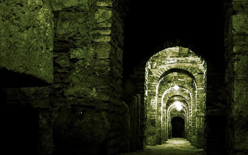 crypt, grabstette, monastery